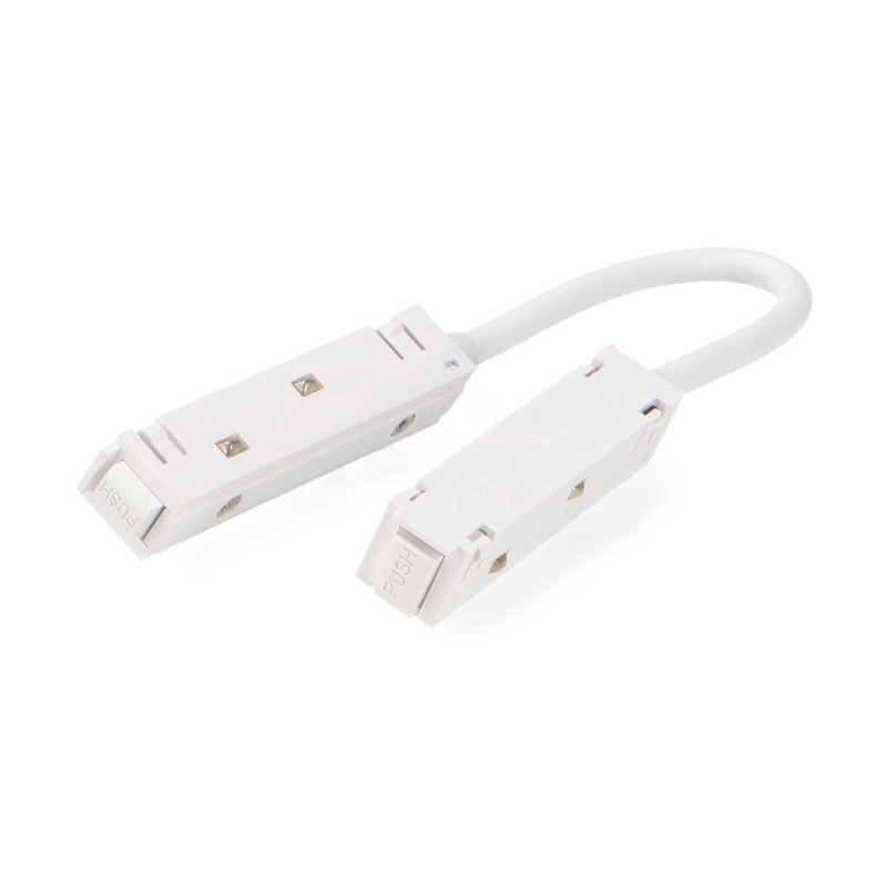 Conexión doble para carril magnético Serie 16mm  Blanco