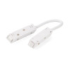 Conexión doble para carril magnético Serie 16mm  Blanco