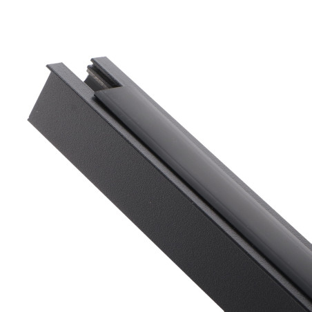 Carril magnético de empotrar Serie 16mm  - 2 metros  Negro