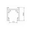Carril magnético Serie 16mm - 2 metros  Blanco