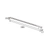 Foco LED Hallway Serie 16mm 18W para carril magnético Blanco 48V  4000K