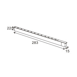 Foco LED Hallway Serie 16mm 12W para carril magnético Blanco 48V  3000K