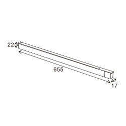 Foco LED Lounge Serie 16mm 20W para carril magnético Blanco 48V  4000K