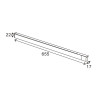 Foco LED Lounge Serie 16mm 20W para carril magnético Negro 48V  3000K