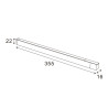 Foco LED Lounge Serie 16mm 10W para carril magnético Blanco 48V  4000K