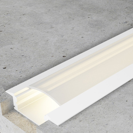 Perfil de aluminio Sub Lacado Blanco - 2 metros  Blanco