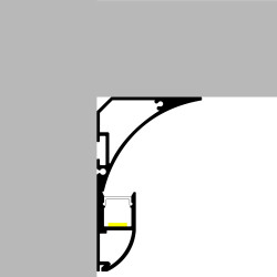 Perfil de aluminio Sea Lacado Blanco - 2 metros  Blanco