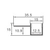 Perfil de Aluminio Gilg - 2 Metros  Aluminio