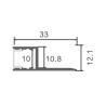 Perfil de aluminio Def - 2 metros  Aluminio