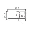 Perfil de aluminio Ope - 2 metros  Aluminio