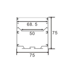 Perfil de aluminio Wef - 2 metros  Aluminio