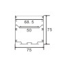 Perfil de aluminio Wef - 2 metros  Aluminio