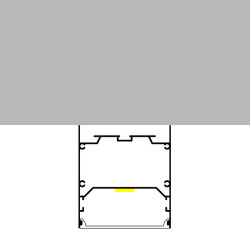 Perfil de aluminio Wef - 2 metros  Aluminio