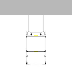 Perfil de aluminio Bieg - 2 metros  Aluminio