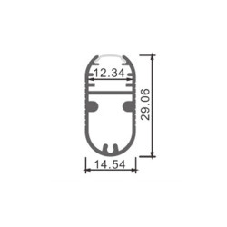Perfil de aluminio Ink - 2 metros  Aluminio