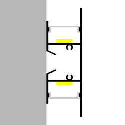 Perfil de aluminio Gote XL Lacado Negro - 2 metros  Negro