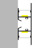 Perfil de aluminio Gote XL Lacado Negro - 2 metros  Negro