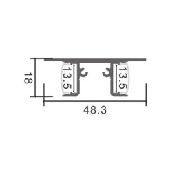 Perfil de aluminio Gote Lacado Negro - 2 metros  Negro