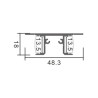Perfil de aluminio Gote Lacado Negro - 2 metros  Negro