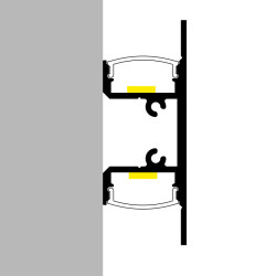 Perfil de aluminio Gote Lacado Negro - 2 metros  Negro