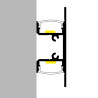 Perfil de aluminio Gote Lacado Negro - 2 metros  Negro