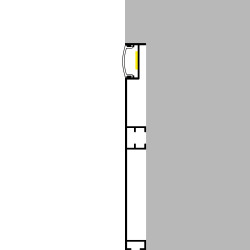 Perfil de aluminio Miet Lacado Blanco - 2 metros  Blanco