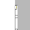 Perfil de aluminio Miet Lacado Blanco - 2 metros  Blanco