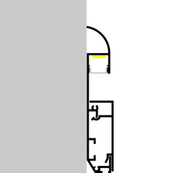 Perfil de aluminio Muye Lacado Blanco - 2 metros  Blanco