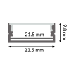 Perfil de aluminio Minim - 2 metros  Aluminio