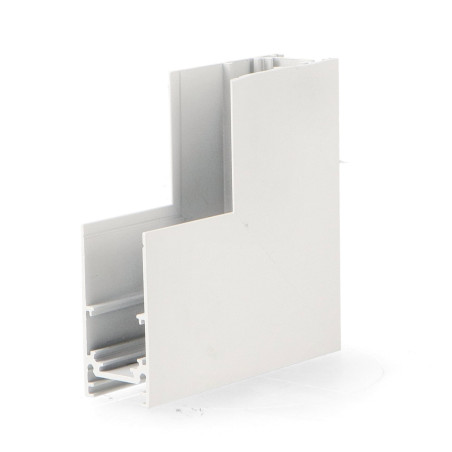 Unión en L Vertical para Carril Magnético Serie 20mm - DSC  Blanco