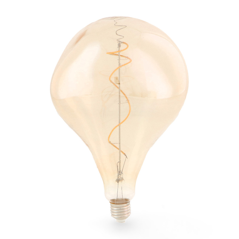 Bombilla LED Filamento Espiral E27 A165 4W Ámbar