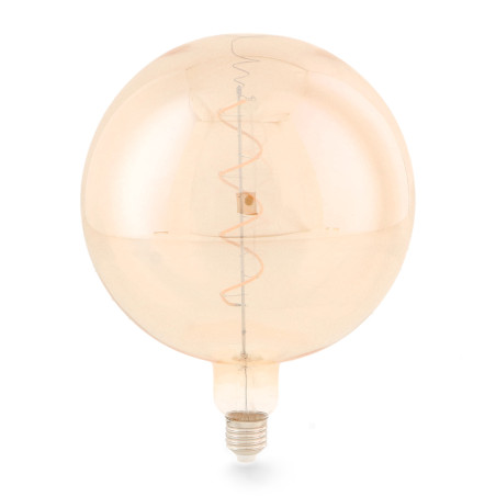 Bombilla LED Filamento Espiral E27 G200 4W Ámbar