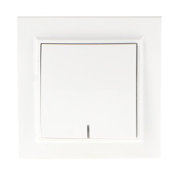 Interruptor Simple Pulsador con Indicador luminoso - EP  Blanco