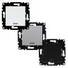 Interruptor Simple Pulsador con Indicador Luminoso - PJ  Gris