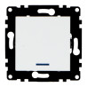 Interruptor Simple Pulsador con Indicador Luminoso - PJ  Gris