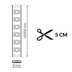 Tira LED 24V SMD Clasic IP65 12W/m - 5 Metros - DSC  Azul