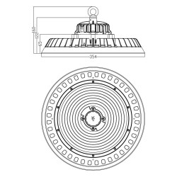 Campana UFO LED Serie A 200W 1-10V  4000K