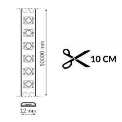 Tira de Led 220V Smd Como 12W/m IP65 - 50 Metros  3000K