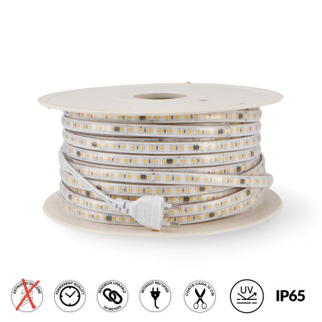 Tira de LED 220V SMD Bergamo 12W/m IP65 - 50 metros  2700K