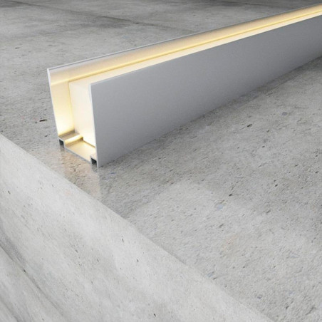 Perfil de Aluminio U 2 Metro Para Neón Led 24V/220V