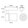 Foco LED para carril Clean 30W Monofásico CCT  CCT