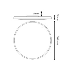 Plafon LED Circular Sense 30W  4500K