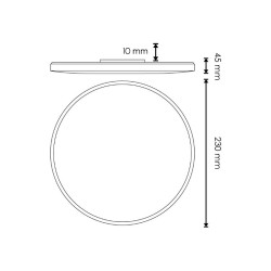 Plafon LED Circular Sense 15W  6000K