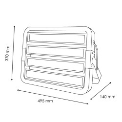 Foco Modular LED Coliseum 400W  4000K