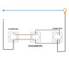 Interruptor Empotrable Simple Cruzamiento - PJ  Blanco