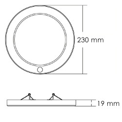 Panel de Superficie Led Kram 18W CCT Ajustable  CCT