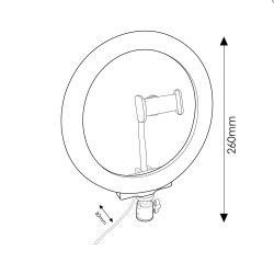 Kit Aro / Anillo de Luz LED Selfie 10 Pulgadas  CCT