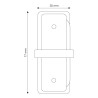 Conector I Reforzado Para Carril Monofásico  Negro