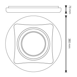Plafon LED CCT Circular Remo 40W  CCT