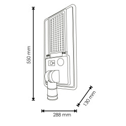 Farola Solar Led Solights Para Alumbrado Público 1500 Lm  2700K
